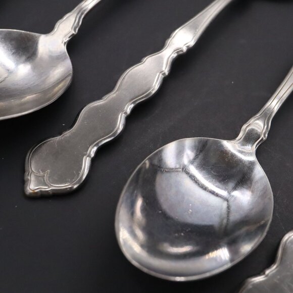 Oneida Distinction Deluxe VALERIE Set of 7 Soup Spoons Stainless Steel Flatware - Picture 4 of 11